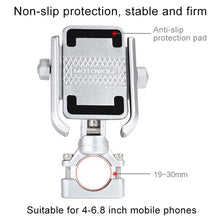 Load image into Gallery viewer, Motorcycle Handlebar Aluminum Alloy Phone Bracket, Suitable for 4-6 inch Device, Handlebar Aluminum Alloy