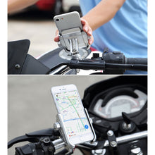 Load image into Gallery viewer, Motorcycle Handlebar Aluminum Alloy Phone Bracket, Suitable for 4-6 inch Device, Handlebar Aluminum Alloy