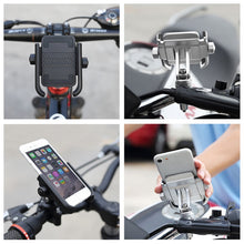 Load image into Gallery viewer, Motorcycle Handlebar Aluminum Alloy Phone Bracket, Suitable for 4-6 inch Device, Handlebar Aluminum Alloy