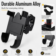 Load image into Gallery viewer, Motorcycle Handlebar Aluminum Alloy Phone Bracket, Suitable for 60-100mm Device, Handlebar Bracket for 60-100mm