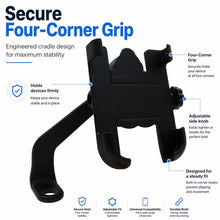 Load image into Gallery viewer, Motorcycle Rear View Mirror Aluminum Alloy Phone Bracket, Suitable for 60-100mm Device, Rear View Mirror for 60-100mm