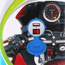Load image into Gallery viewer, Universal Motorcycle USB Phone Charger Fast Charging, Random Color Delivery, 2.1V  With  Switch