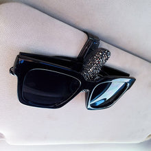 Load image into Gallery viewer, Car Mixed Color Diamond Mounted Glasses Bill Clip Holder