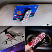 Load image into Gallery viewer, Car Mixed Color Diamond Mounted Glasses Bill Clip Holder