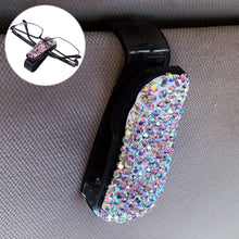 Load image into Gallery viewer, Car Mixed Color Diamond Mounted Glasses Bill Clip Holder