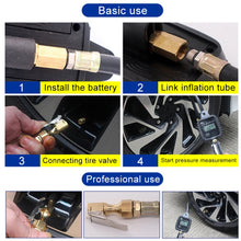 Load image into Gallery viewer, Car Multi-functional Digital LCD Display Tire Air Pressure Inflator Gauge Vehicle Tester Inflation Monitoring, Display Tire Air Pressure