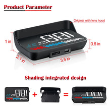 Load image into Gallery viewer, M7 3.5 inch Universal Car OBD2 + GPS HUD Vehicle-mounted Head Up Display Fuel Consumption, M7