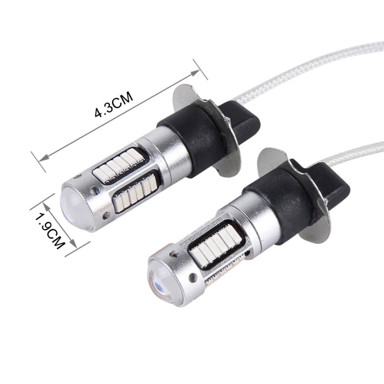 2 PCS H3 10W 30 SMD-4014 LEDs Car Fog Light, DC 12V, H3 (Blue Light), H3 (Pink Light), H3 (Ice Blue Light), H3 (Orange Light), H3 (Red Light), H3 (White Light)