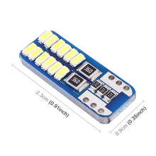 Load image into Gallery viewer, 2 PCS T10 / W5W / 168 / 194 DC12V 1.4W 6000K 90LM 12LEDs SMD-3014 Car Reading Lamp Clearance Light, with Decoder, T10 / W5W / 168 / 194(90LM)