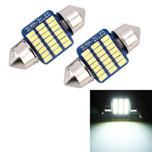 Load image into Gallery viewer, 2 PCS 31mm DC12V / 1W / 6000K / 65LM 21LEDs SMD-3014 Car License Plate Light / Dome Light, with Decoder, 1W  31mm