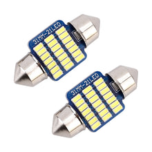 Load image into Gallery viewer, 2 PCS 31mm DC12V / 1W / 6000K / 65LM 21LEDs SMD-3014 Car License Plate Light / Dome Light, with Decoder, 1W  31mm