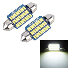 Load image into Gallery viewer, 2 PCS 36mm DC12V / 1.5W / 6000K / 100LM 30LEDs SMD-3014 Car License Plate Light / Dome Light, with Decoder, 1.5W 36mm