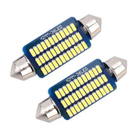 2 PCS 41mm DC12V / 1.5W / 6000K / 100LM 36LEDs SMD-3014 Car License Plate Light / Dome Light, with Decoder, 1.5W 41mm