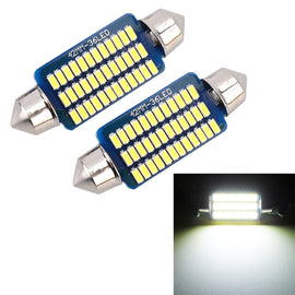 2 PCS 41mm DC12V / 1.5W / 6000K / 100LM 36LEDs SMD-3014 Car License Plate Light / Dome Light, with Decoder, 1.5W 41mm
