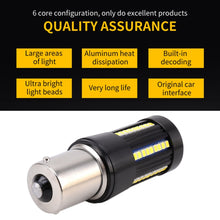 Load image into Gallery viewer, 2 PCS 1156 / BA15S DC9-16V / 8.2W / 6000K / 655LM Car Auto Reversing Lights / Turn Light 66LEDs SMD-2016 Lamps, 1156
