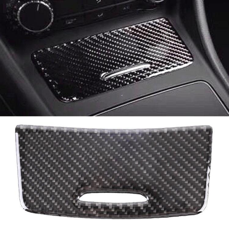 Car Carbon Fiber Ashtray Panel Decorative Sticker for Mercedes-Benz GLA 2015-2018, Ashtray Panel
