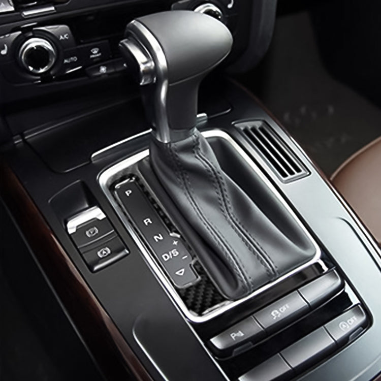 Car Carbon Fiber Gear Panel Decorative Sticker for Audi A4L / A5 / Q5 2009-2016, Gear Panel