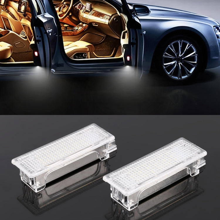 2 PCS LED Car DC 12V 1.5W 6000K 100LM Door Lights 18LEDs SMD-3528 Lamps for BMW E81, For BMW E81