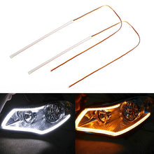 Load image into Gallery viewer, 2 PCS 30cm DC12V 3.2W Ultra-thin Car Auto Double Colors Turn Lights / Running Lights (Turn Lights: Yellow Light; Running Lights: White Light), 30cm DC12V 3.2W