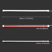 Load image into Gallery viewer, 2 PCS 30cm DC12V 3.2W Ultra-thin Car Auto Double Colors Turn Lights / Running Lights (Turn Lights: Yellow Light; Running Lights: White Light), 30cm DC12V 3.2W