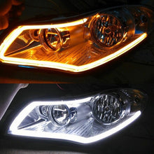 Load image into Gallery viewer, 2 PCS 30cm DC12V 3.2W Ultra-thin Car Auto Double Colors Turn Lights / Running Lights (Turn Lights: Yellow Light; Running Lights: White Light), 30cm DC12V 3.2W