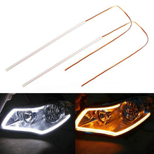 Load image into Gallery viewer, 2 PCS 60cm DC12V 5W Ultra-thin Car Auto Double Colors Turn Lights / Running Lights (Turn Lights: Yellow Light; Running Lights: White Light), 60cm DC12V 5W
