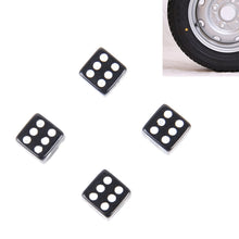Load image into Gallery viewer, 4 PCS Plastic Plated Dice Shape Universal Tire Valve Stem Cap, Dice Shape 6, Dice Shape  6