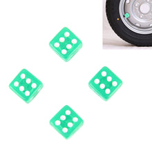 Load image into Gallery viewer, 4 PCS Plastic Plated Dice Shape Universal Tire Valve Stem Cap, Dice Shape 6, Dice Shape  6