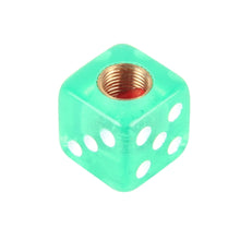 Load image into Gallery viewer, 4 PCS Plastic Plated Dice Shape Universal Tire Valve Stem Cap, Dice Shape 6, Dice Shape  6