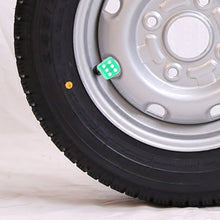 Load image into Gallery viewer, 4 PCS Plastic Plated Dice Shape Universal Tire Valve Stem Cap, Dice Shape 6, Dice Shape  6