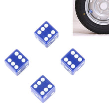Load image into Gallery viewer, 4 PCS Plastic Plated Dice Shape Universal Tire Valve Stem Cap, Dice Shape 6, Dice Shape  6
