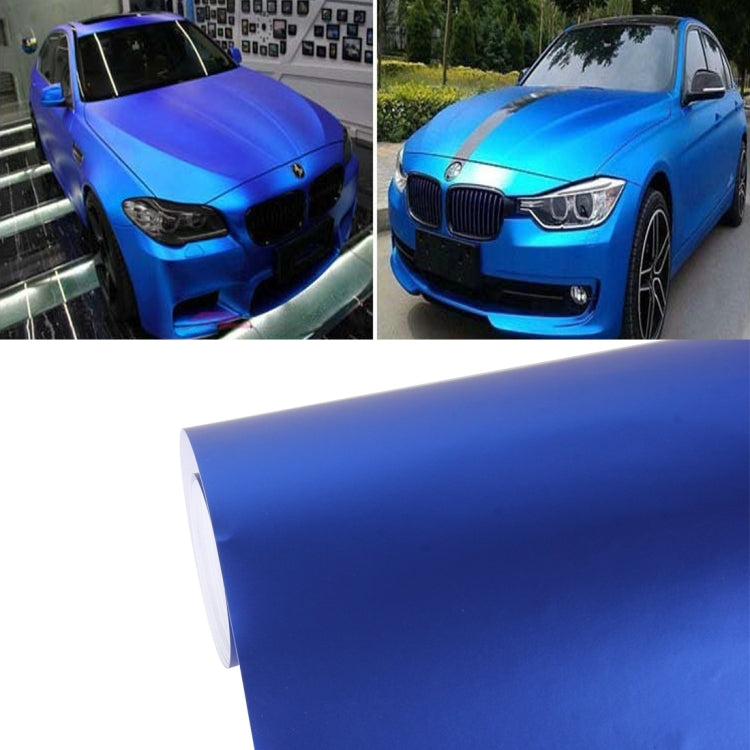 1.52m x 0.5m Ice Blue Metallic Matte Icy Ice Car Decal Wrap Auto Wrapping Vehicle Sticker Motorcycle Sheet Tint Vinyl Air Bubble Free, 1.5m * 0.5m