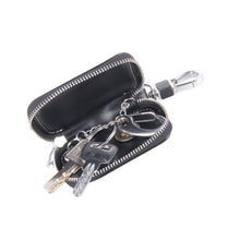 Load image into Gallery viewer, Universal Leather Flash Powder Texture Waist Hanging Zipper Wallets Key Holder Bag (No Include Key), Flash Powder Texture Black
