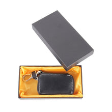 Load image into Gallery viewer, Universal Leather Flash Powder Texture Waist Hanging Zipper Wallets Key Holder Bag (No Include Key), Flash Powder Texture Black