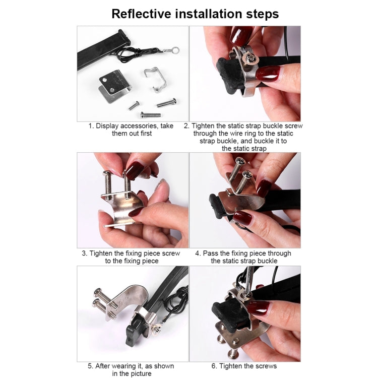 Vehicle Car Anti Static Strap Earth Belt Ground Wire Strap Reflective， Random Color Delivery, Car Anti Static Strap 2