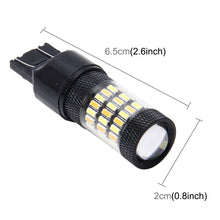 Load image into Gallery viewer, 7443 5W 350LM 60LEDs DC 12V 6000K SMD-4014 Car Auto Brake Light Turn Signal Lights (White Light+Yellow Light), 7443 5W