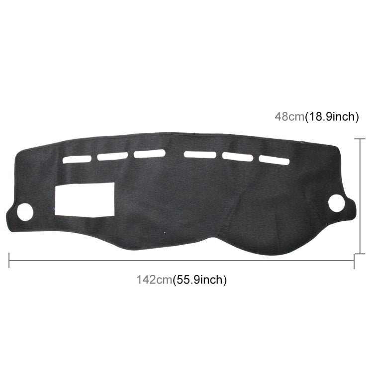 Left-hand Drive Dark Mat Car Dashboard Cover Car Light Pad Instrument Panel Sunscreen for Modern Accent (Please note the model and year), For Modern Accent
