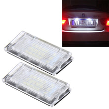 Load image into Gallery viewer, 2 PCS License Plate Light with 18  SMD-3528 Lamps for BMW E46 4D 1998-2003，2W 120LM,6000K, DC12V (White Light), For BMW E46 4D