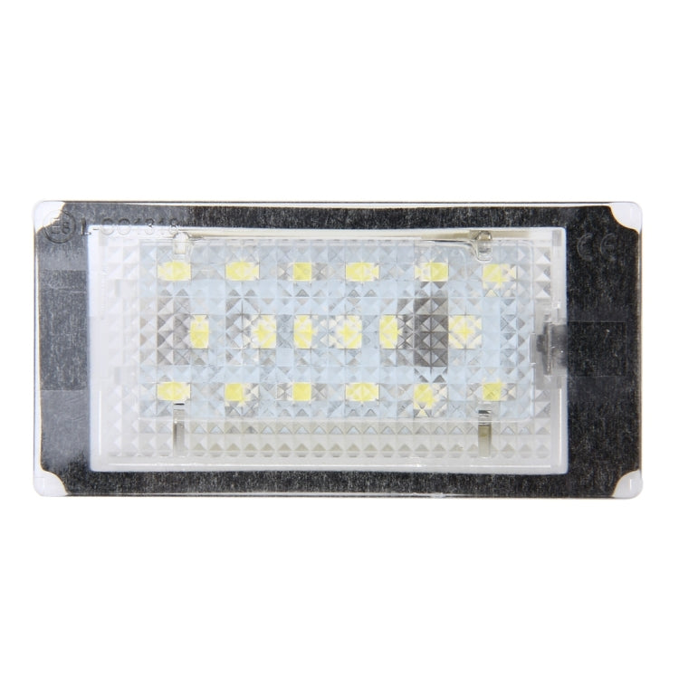 2 PCS License Plate Light with 18  SMD-3528 Lamps for BMW E46 2D M3 1998-2003,2W 120LM,6000K, DC12V (White Light), For BMW E46