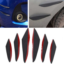 Load image into Gallery viewer, 6 PCS Universal Carbon Fiber Style Car Front Bumper Body Spoiler Lip Splitter Protector Bar Strip Guard Sticker, Bar Strip Guard Sticker