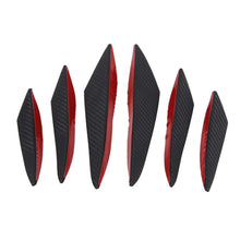 Load image into Gallery viewer, 6 PCS Universal Carbon Fiber Style Car Front Bumper Body Spoiler Lip Splitter Protector Bar Strip Guard Sticker, Bar Strip Guard Sticker