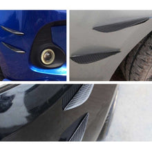 Load image into Gallery viewer, 6 PCS Universal Carbon Fiber Style Car Front Bumper Body Spoiler Lip Splitter Protector Bar Strip Guard Sticker, Bar Strip Guard Sticker