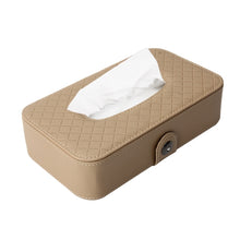 Load image into Gallery viewer, Universal Car Facial Tissue Box Case Holder Tissue Box Fashion and Simple Paper Napkin Bag with Napkin, With Napkin (Black), With Napkin (Khaki), With Napkin (Brown)