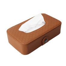 Load image into Gallery viewer, Universal Car Facial Tissue Box Case Holder Tissue Box Fashion and Simple Paper Napkin Bag with Napkin, With Napkin (Black), With Napkin (Khaki), With Napkin (Brown)