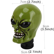 Load image into Gallery viewer, Alien Shaped Universal Vehicle Car Shifter Cover Manual Automatic Aluminum Gear Shift Knob, Skull Head Shape 11