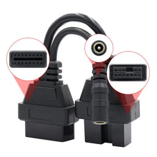 Load image into Gallery viewer, 12 Pin to 16 Pin OBDII Diagnostic Cable for Mitsubishi, For Mitsubishi