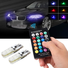 Load image into Gallery viewer, 2 PCS T10 2W Auto Flash Strobe Fade Smooth Remote Controlled Colorful LED Clearance Decorative Light, DC 12V, 2W