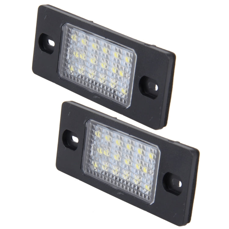 2 PCS License Plate Light with 18  SMD-3528 Lamps for Volkswagen Touareg 2003-2010  ,Prosche  Cayenne 2002-2010,2W 120LM, DC12V (White Light), For Volkswagen ,Prosche