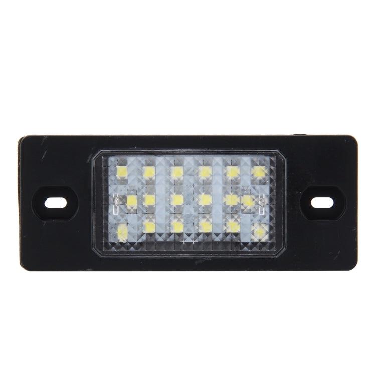 2 PCS License Plate Light with 18  SMD-3528 Lamps for Volkswagen Touareg 2003-2010  ,Prosche  Cayenne 2002-2010,2W 120LM, DC12V (White Light), For Volkswagen ,Prosche