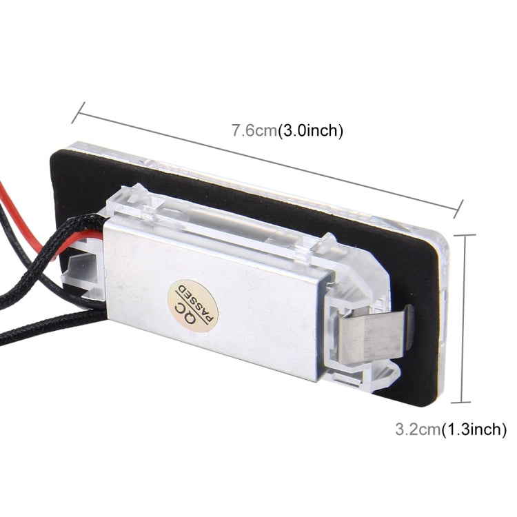 2 PCS License Plate Light with 18  SMD-3528 Lamps for Volkswagen,2W 120LM,6000K, DC12V(White Light), For Volkswagen2